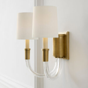 Alternative view of Kristall Stoff Modern Minimalistisch Wandleuchte