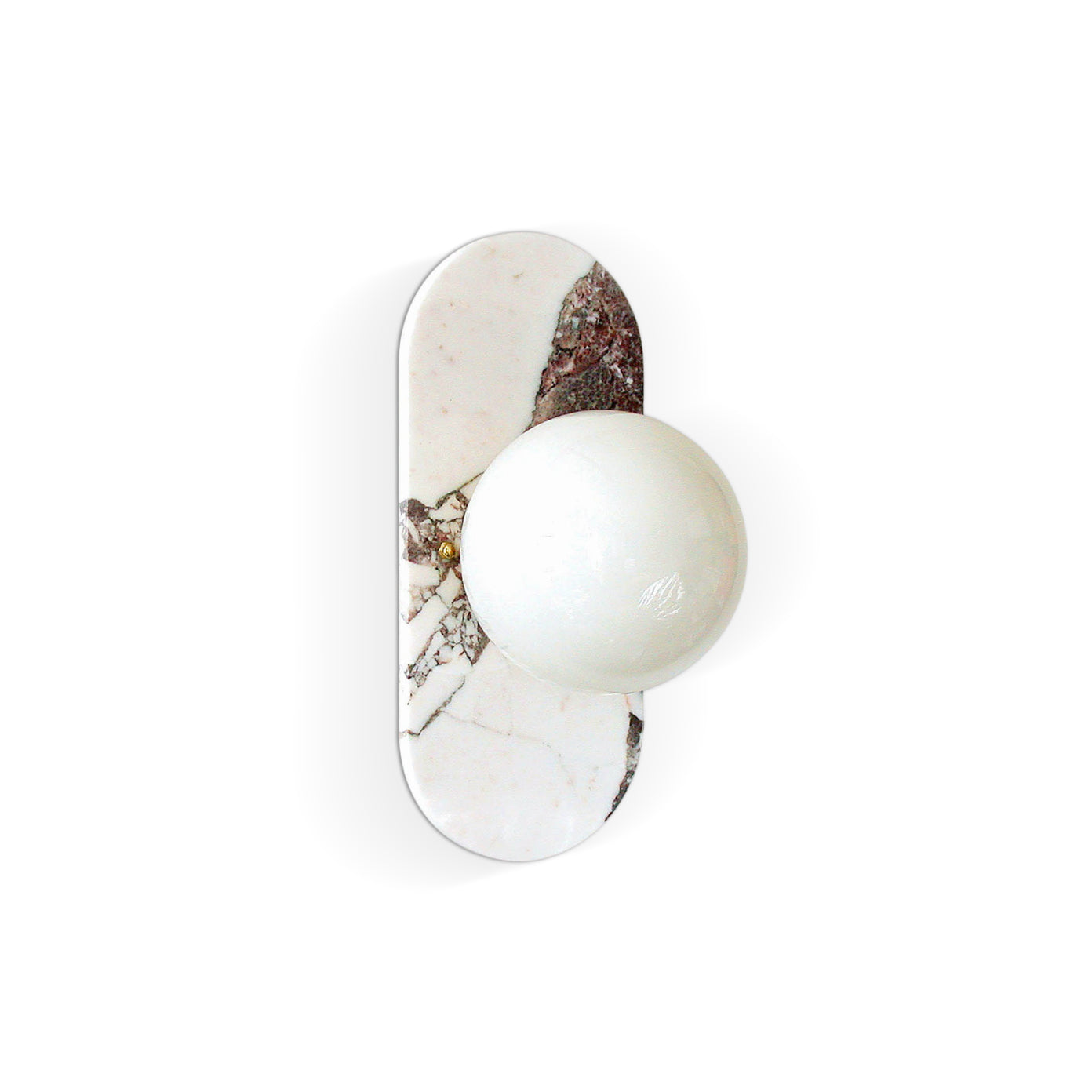 Oval Marmor Glas Wandleuchte