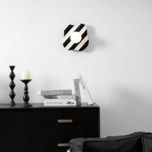 Alternative view of Zebra Marmor Glas Wandleuchte